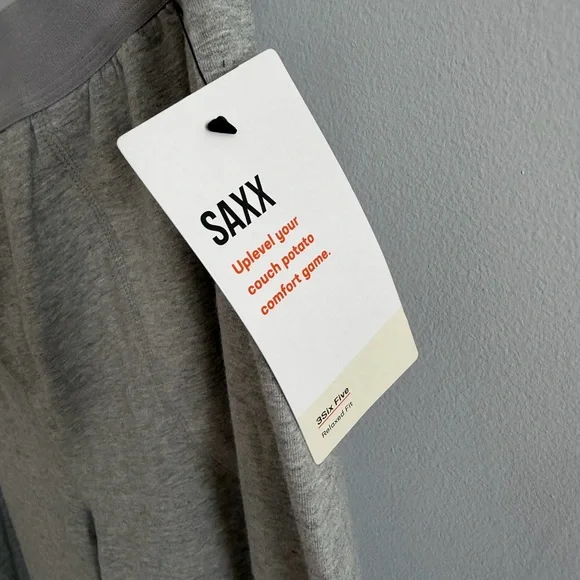 SAXX 3Six Five Lounge Pants in Ash Grey Heather  Size XL NWT - Picture 2 of 5